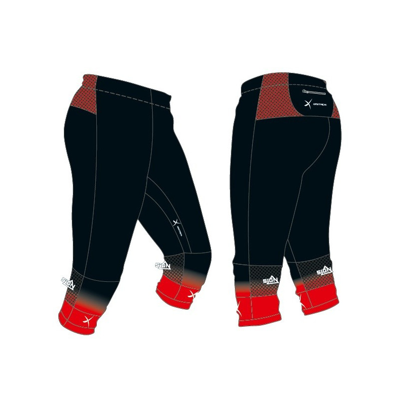 Pantalon 3/4 CO Pro Pants - noir/rouge