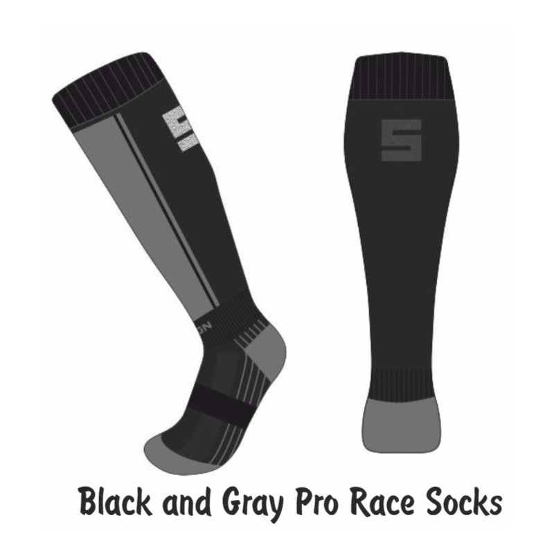 Chaussettes guêtres de CO Pro Race - noir/gris