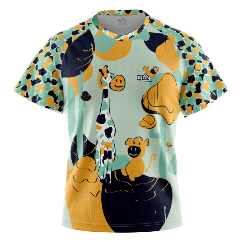 Maillot CO enfant vert - Girafe