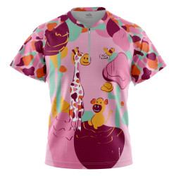 Maillot CO enfant rose - Girafe