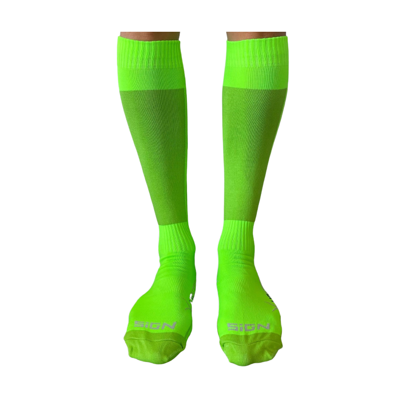 Chaussettes guêtres de CO fines - Vert fluo