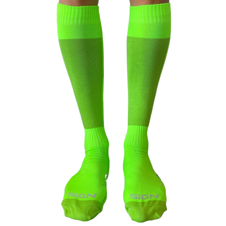 Chaussettes guêtres de CO fines - Vert fluo