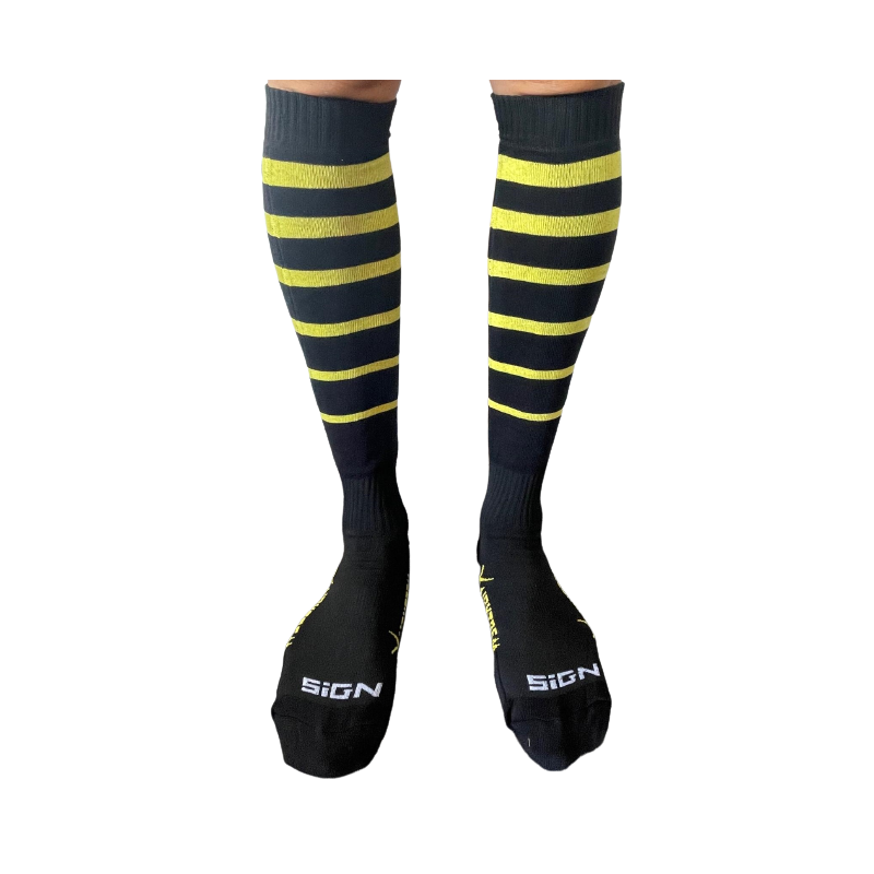 Chaussettes guêtres de CO fines - Noir/jaune