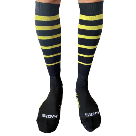 Chaussettes guêtres de CO fines - Noir/jaune
