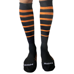 Chaussettes guêtres de CO fines - Noir/orange