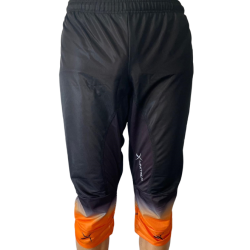 Pantalon 3/4 course d'orientation - noir/orange