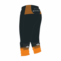 Pantalon 3/4 course d'orientation - noir/orange