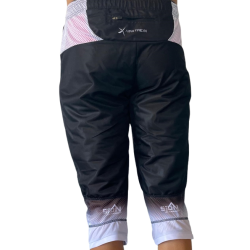 Pantalon 3/4 course d'orientation - noir/blanc