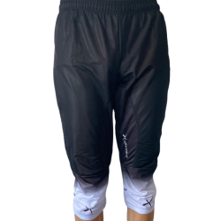 Pantalon enfant 3/4 course d'orientation - noir/blanc