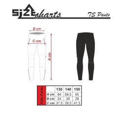 Pantalon enfant 3/4 course d'orientation - noir/blanc