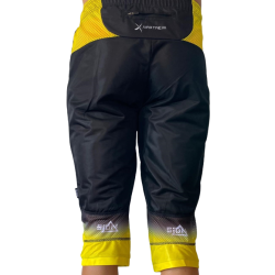 Pantalon enfant 3/4 course d'orientation - noir/jaune