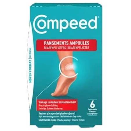 Compeed - boîte de 6 pansements - moyen format