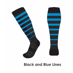Chaussettes guêtres Pro Race de CO - noir rayée bleu
