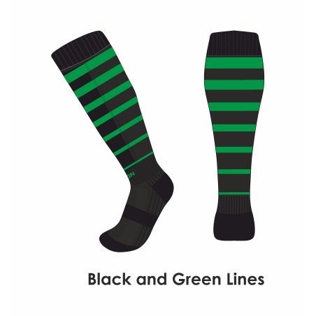 Chaussettes guêtres Pro Race de CO - noir rayées vert