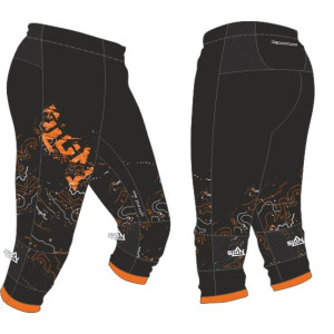 Pantalon CO 3/4 Sign Hybrid - noir/orange