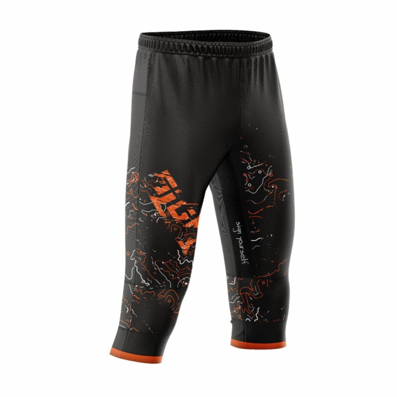 Pantalon CO 3/4 Sign Hybrid - noir/orange