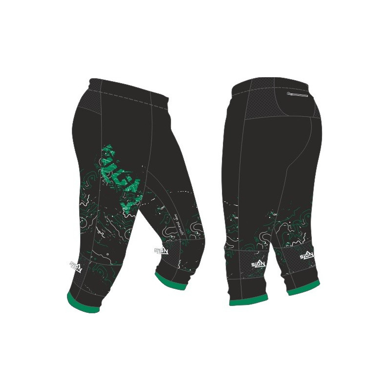 Pantalon CO 3/4 Sign Hybrid - noir/vert