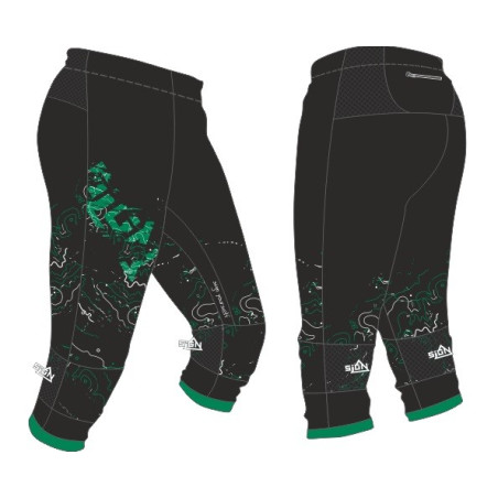 Pantalon CO 3/4 Sign Hybrid - noir/vert