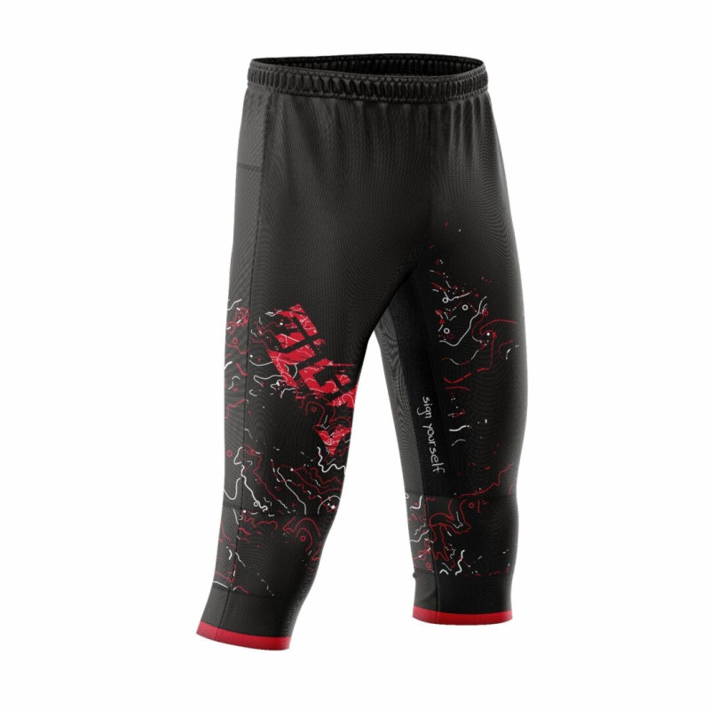 Pantalon CO 3/4 Sign Hybrid - noir/rouge