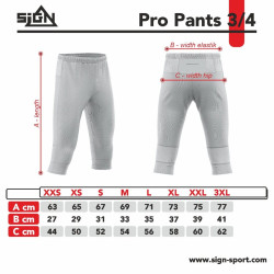 Pantalon CO 3/4 Sign Hybrid - noir/rouge