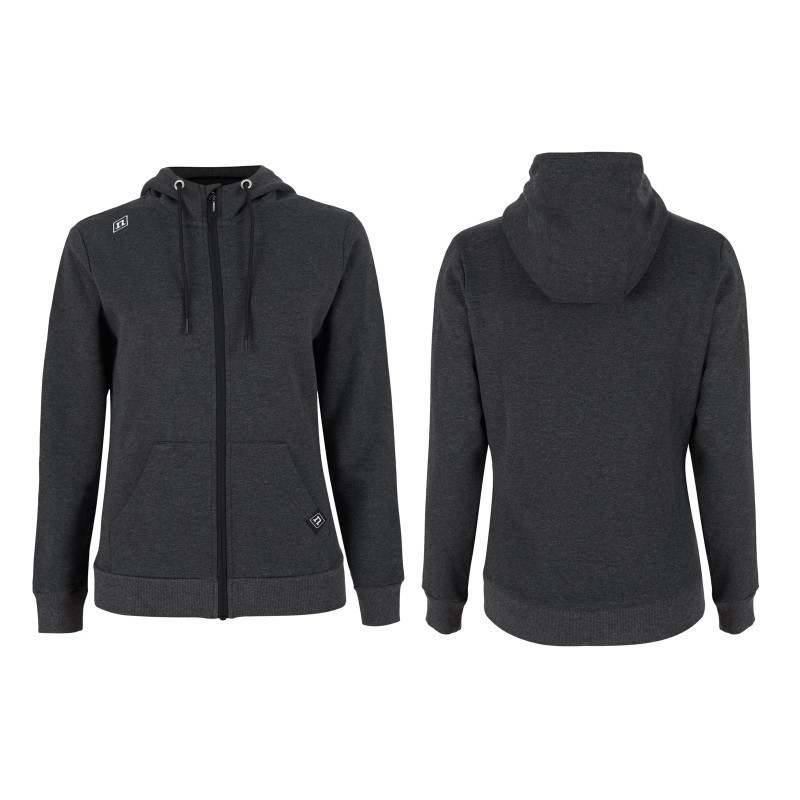 Sweat Track Hoodie Femme 23 - noir chiné