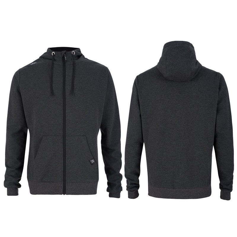 Sweat Track Hoodie Homme 23 - noir chiné