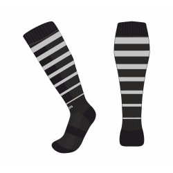 Chaussettes guêtres Pro Race de CO - noir rayées grise