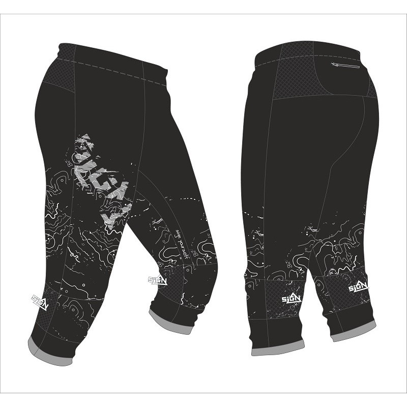 Pantalon CO 3/4 Sign Hybrid - noir/gris