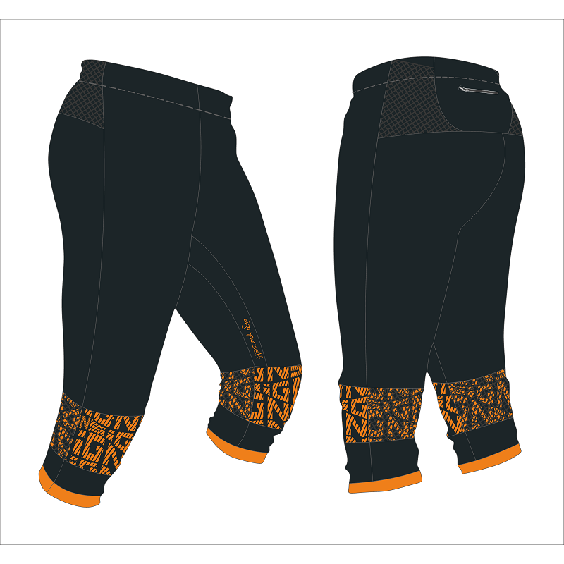 Pantalon 3/4 CO Pro Pants Hybrid- noir/orange