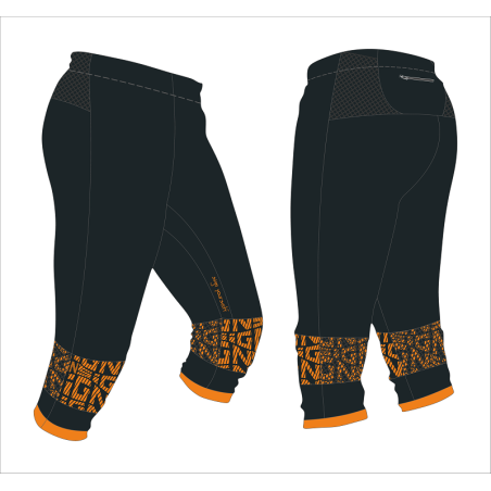 Pantalon 3/4 CO Pro Pants Hybrid- noir/orange