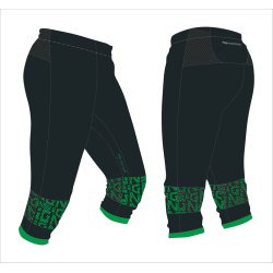 Pantalon 3/4 CO Pro Pants Hybrid- noir/vert