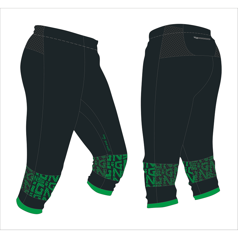Pantalon 3/4 CO Pro Pants Hybrid- noir/vert