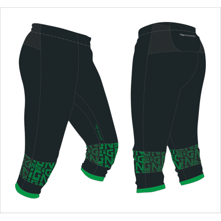 Pantalon 3/4 CO Pro Pants Hybrid- noir/vert