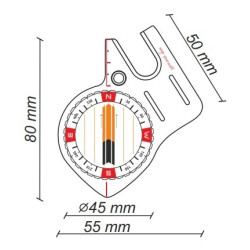 Boussole Sign S4 noire