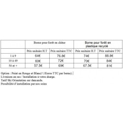 Piquet permanent forêt pour course d'orientation