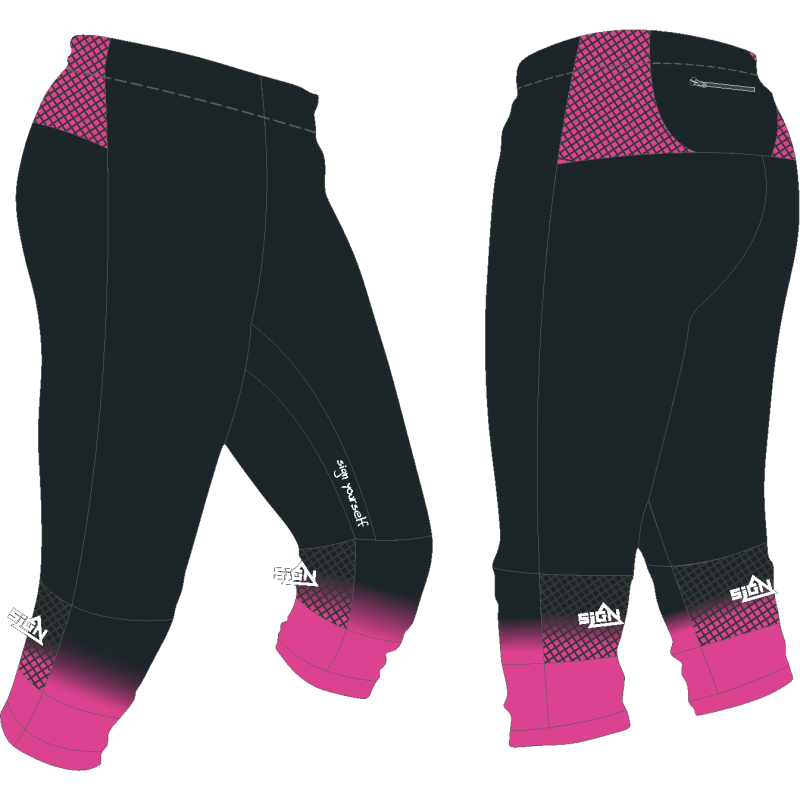 Pantalon 3/4 CO Pro Pants- noir/rose