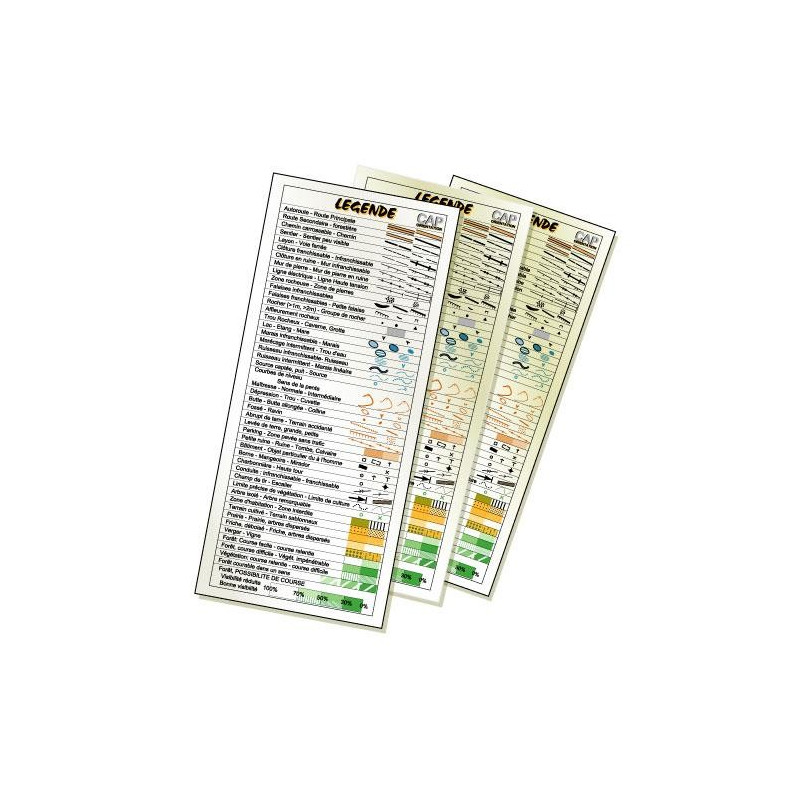 Légende CO IOF - CAP ORIENTATION