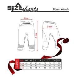 Pantalon 3/4 CO Race Pants- noir/rouge