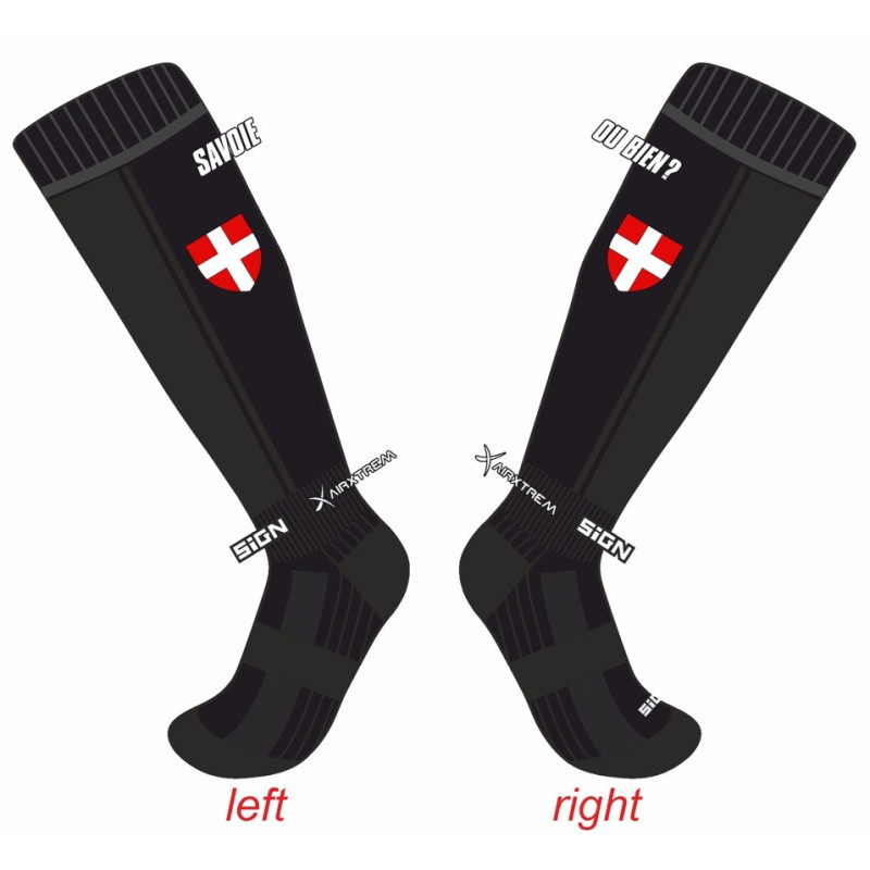 Chaussettes guêtres de CO fines - croix de Savoie