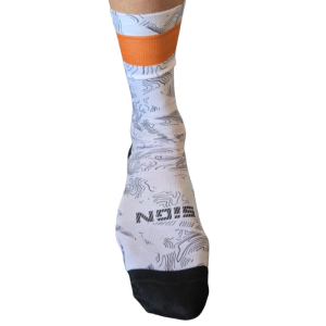 Chaussettes running/trail blanche orange - I Love CO