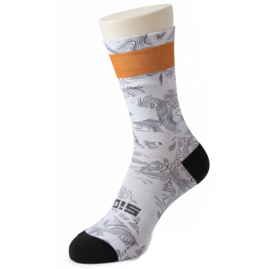 Chaussettes running/trail blanche orange - I Love CO