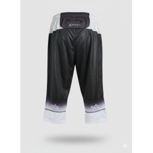 Pantalon enfant 3/4 course d'orientation - noir/blanc