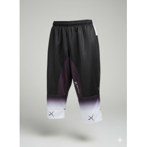 Pantalon enfant 3/4 course d'orientation - noir/blanc